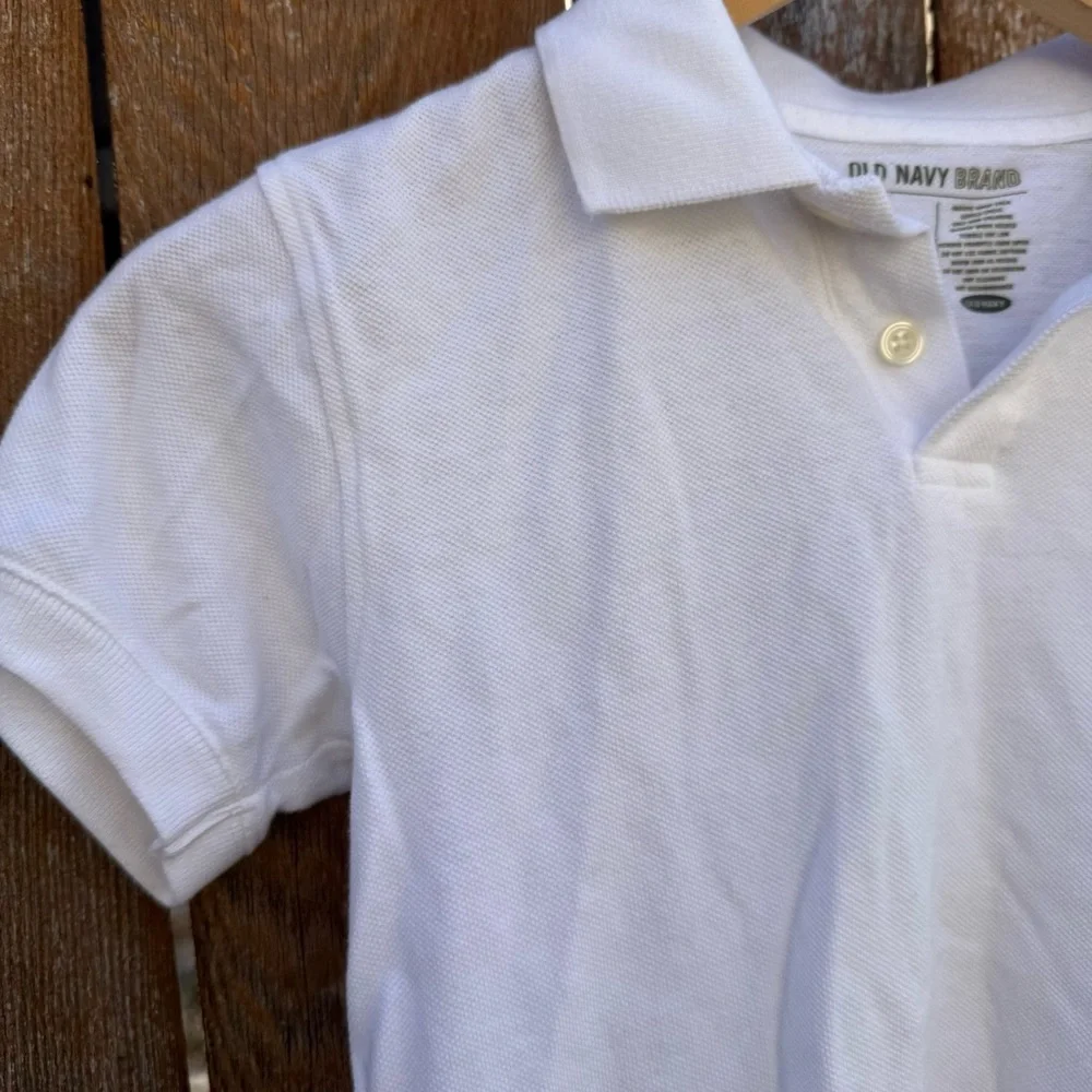 Old Navy Kids White Polo Shirt Size Small